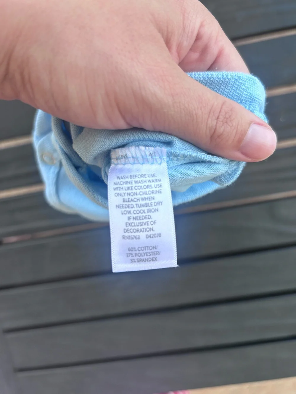 Hanes Blue Long-Sleeve Baby Bodysuit